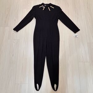 Nwt 80s Joseph Ribkoff Stirrup Jumpsuit Black